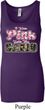 I Wear Pink Under My Camo Ladies Longer Length Tank Top