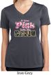 I Wear Pink Under My Camo Ladies Moisture Wicking V-neck Shirt