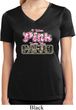 I Wear Pink Under My Camo Ladies Moisture Wicking V-neck Shirt