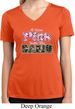 I Wear Pink Under My Camo Ladies Moisture Wicking V-neck Shirt