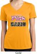 I Wear Pink Under My Camo Ladies Moisture Wicking V-neck Shirt
