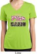 I Wear Pink Under My Camo Ladies Moisture Wicking V-neck Shirt
