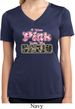 I Wear Pink Under My Camo Ladies Moisture Wicking V-neck Shirt