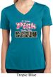 I Wear Pink Under My Camo Ladies Moisture Wicking V-neck Shirt