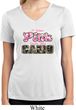 I Wear Pink Under My Camo Ladies Moisture Wicking V-neck Shirt