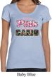 I Wear Pink Under My Camo Ladies Scoop Neck Shirt