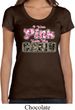 I Wear Pink Under My Camo Ladies Scoop Neck Shirt