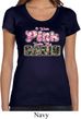 I Wear Pink Under My Camo Ladies Scoop Neck Shirt