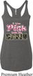 I Wear Pink Under My Camo Ladies Tri Blend Racerback Tank Top