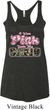 I Wear Pink Under My Camo Ladies Tri Blend Racerback Tank Top