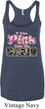 I Wear Pink Under My Camo Ladies Tri Blend Racerback Tank Top