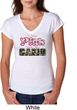I Wear Pink Under My Camo Ladies Tri Blend V-Neck Shirt