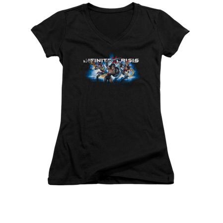 Infinite Crisis Shirt Juniors V Neck Wonder Woman Black T-Shirt