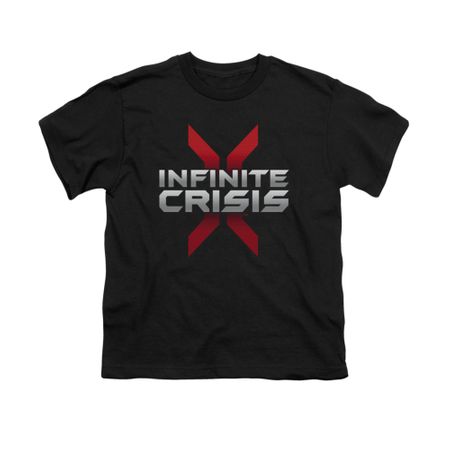 Infinite Crisis Shirt Kids Logo Black T-Shirt