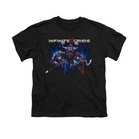 Infinite Crisis Shirt Kids Superman Black T-Shirt