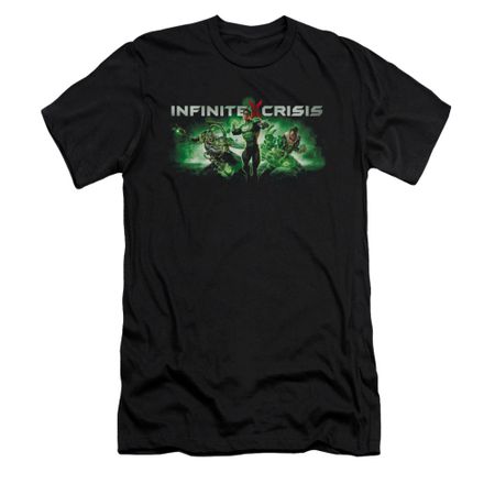 Infinite Crisis Shirt Slim Fit Green Lantern Black T-Shirt