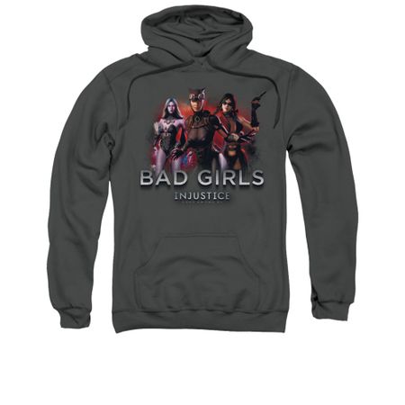 Injustice Gods Among Us Hoodie Bad Girls Charcoal Sweatshirt Hoody