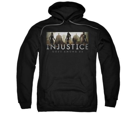Injustice Gods Among Us Hoodie Logo Black Sweatshirt Hoody