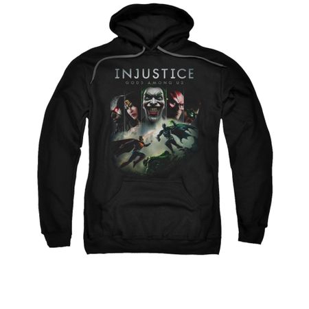 Injustice Gods Among Us Hoodie Superman VS Batman Black Sweatshirt Hoody