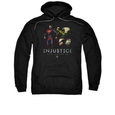 Injustice Gods Among Us Hoodie Supermans Revenge Black Sweatshirt Hoody