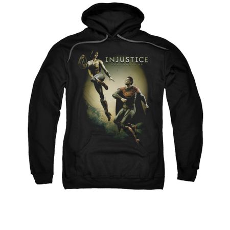 Injustice Gods Among Us Hoodie Wonderwoman VS Superman Black Sweatshirt Hoody