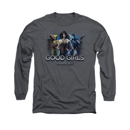 Injustice Gods Among Us Shirt Good Girls Long Sleeve Charcoal Tee T-Shirt
