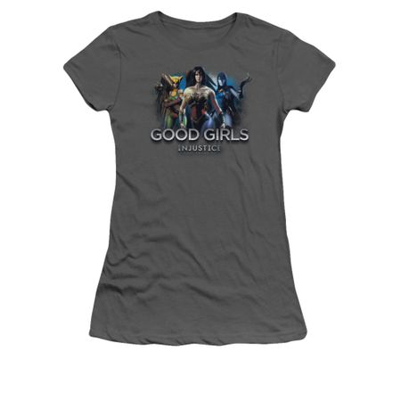 Injustice Gods Among Us Shirt Juniors Good Girls Charcoal T-Shirt