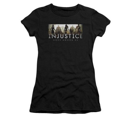 Injustice Gods Among Us Shirt Juniors Logo Black T-Shirt