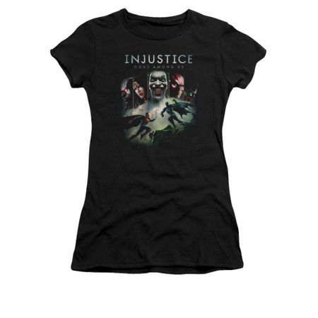 Injustice Gods Among Us Shirt Juniors Superman VS Batman Black T-Shirt