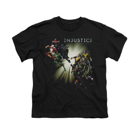 Injustice Gods Among Us Shirt Kids Good VS Evil Black T-Shirt