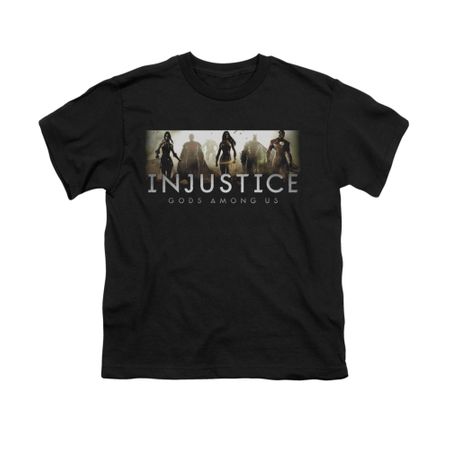 Injustice Gods Among Us Shirt Kids Logo Black T-Shirt