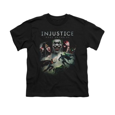 Injustice Gods Among Us Shirt Kids Superman VS Batman Black T-Shirt
