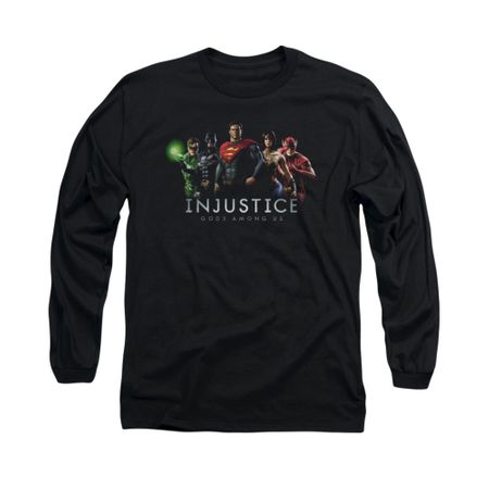 Injustice Gods Among Us Shirt League Long Sleeve Black Tee T-Shirt