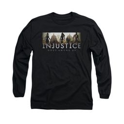 Injustice Gods Among Us Shirt Logo Long Sleeve Black Tee T-Shirt Injustice Gods Among Us Shirt Logo Long Sleeve Black Tee T-Shirt