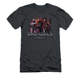 Injustice Gods Among Us Shirt Slim Fit Bad Girls Charcoal T-Shirt