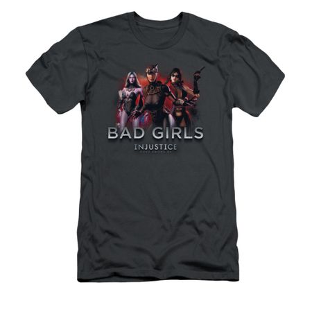 Injustice Gods Among Us Shirt Slim Fit Bad Girls Charcoal T-Shirt