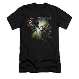 Injustice Gods Among Us Shirt Slim Fit Good VS Evil Black T-Shirt