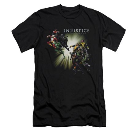 Injustice Gods Among Us Shirt Slim Fit Good VS Evil Black T-Shirt