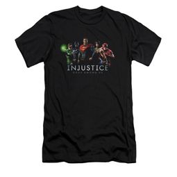 Injustice Gods Among Us Shirt Slim Fit League Black T-Shirt