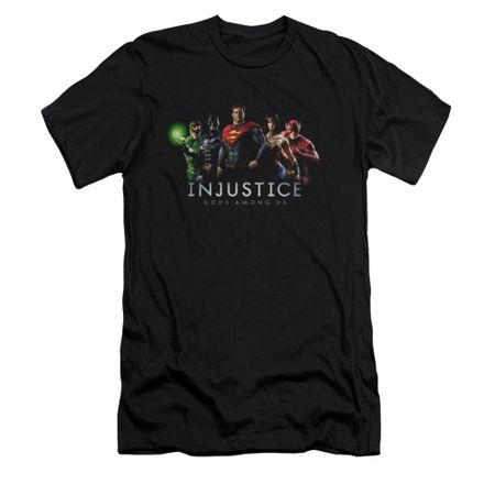 Injustice Gods Among Us Shirt Slim Fit League Black T-Shirt
