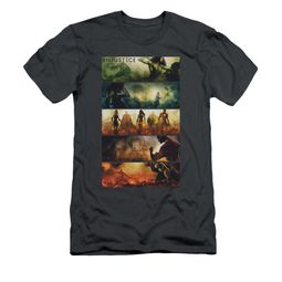 Injustice Gods Among Us Shirt Slim Fit Panels Charcoal T-Shirt