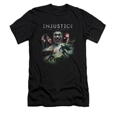 Injustice Gods Among Us Shirt Slim Fit Superman VS Batman Black T-Shirt