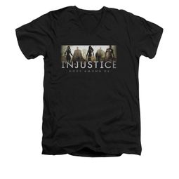 Injustice Gods Among Us Shirt Slim Fit V-Neck Logo Black T-Shirt Injustice Gods Among Us Shirt Slim Fit V-Neck Logo Black T-Shirt