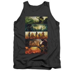 Injustice Gods Among Us Shirt Tank Top Panels Charcoal Tanktop