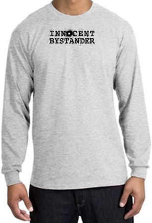 INNOCENT BYSTANDER BLACK Funny Adult Long Sleeve T-Shirt - Ash