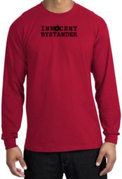 INNOCENT BYSTANDER BLACK Funny Adult Long Sleeve T-Shirt - Red