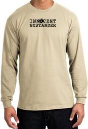 INNOCENT BYSTANDER BLACK Funny Adult Long Sleeve T-Shirt - Sand