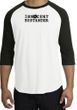 INNOCENT BYSTANDER BLACK Funny Adult Raglan T-shirt - White/Black