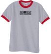 INNOCENT BYSTANDER BLACK Funny Adult Ringer T-shirt - Heather Grey/Red