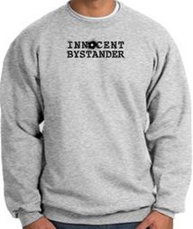 INNOCENT BYSTANDER BLACK Funny Adult Sweatshirt - Athletic Heather